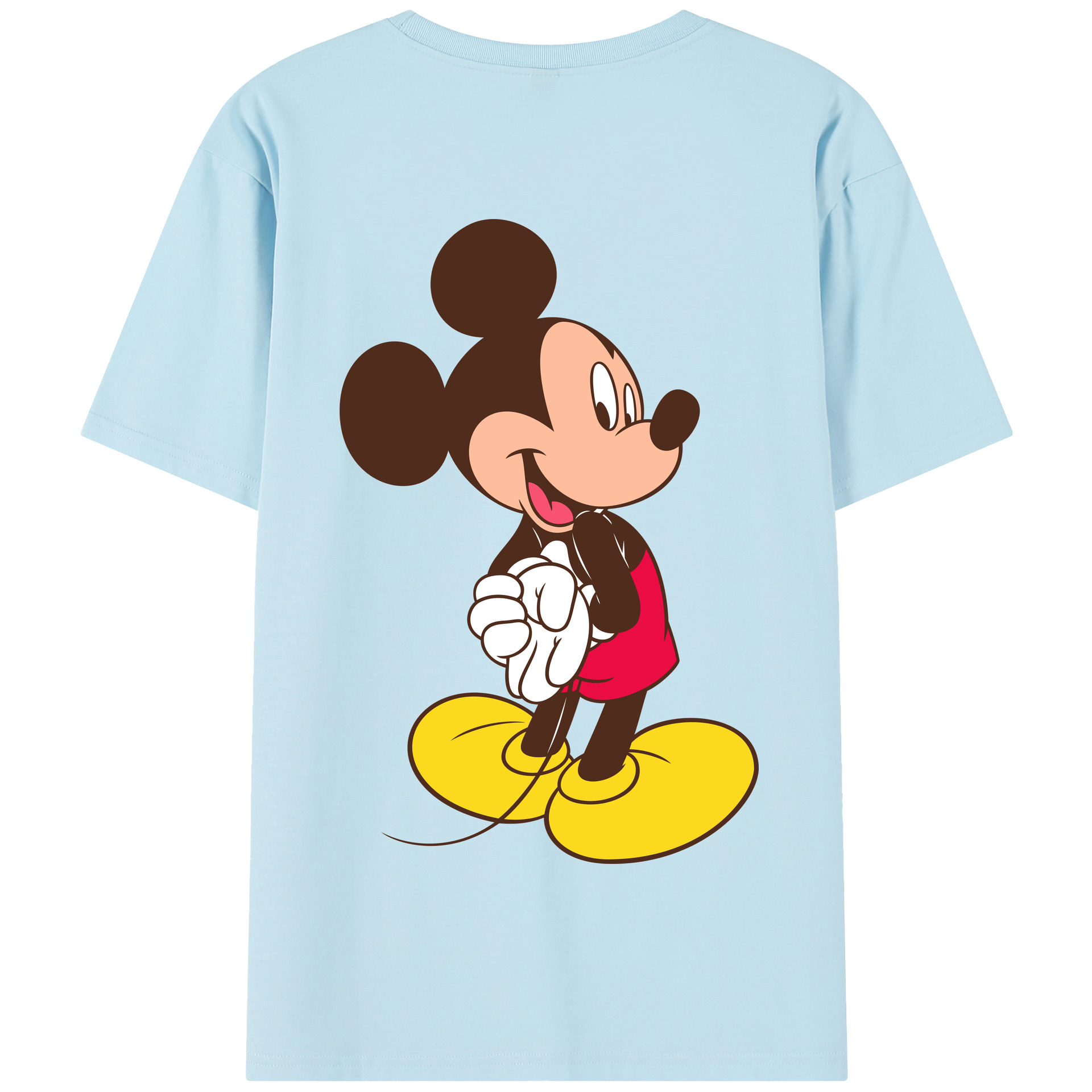 （画像用） ミッキーマウス Mickey Mouse 綿100％半袖Tシャツ（背面プリント）